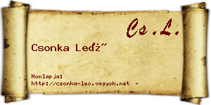 Csonka Leó névjegykártya
