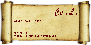 Csonka Leó névjegykártya
